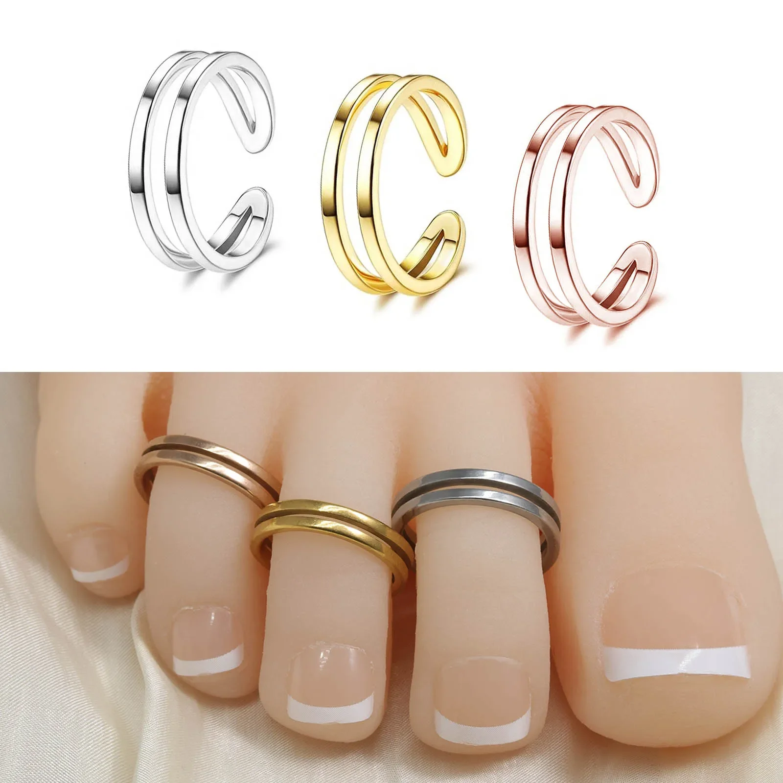 Body Jewelry Waterproof - Anel de dedo do pé de