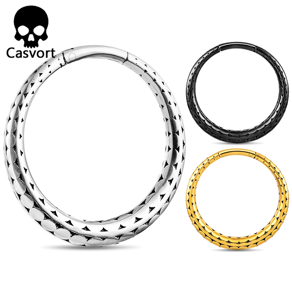 Body Jewelry Hangers - Casvort-316 Stainless Steel Round Ear Pesos