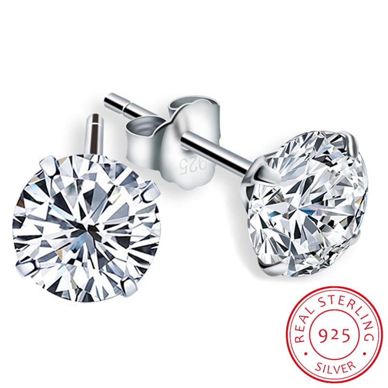Body Jewelry Diamond - Brincos de Prata Esterlina S925 com
