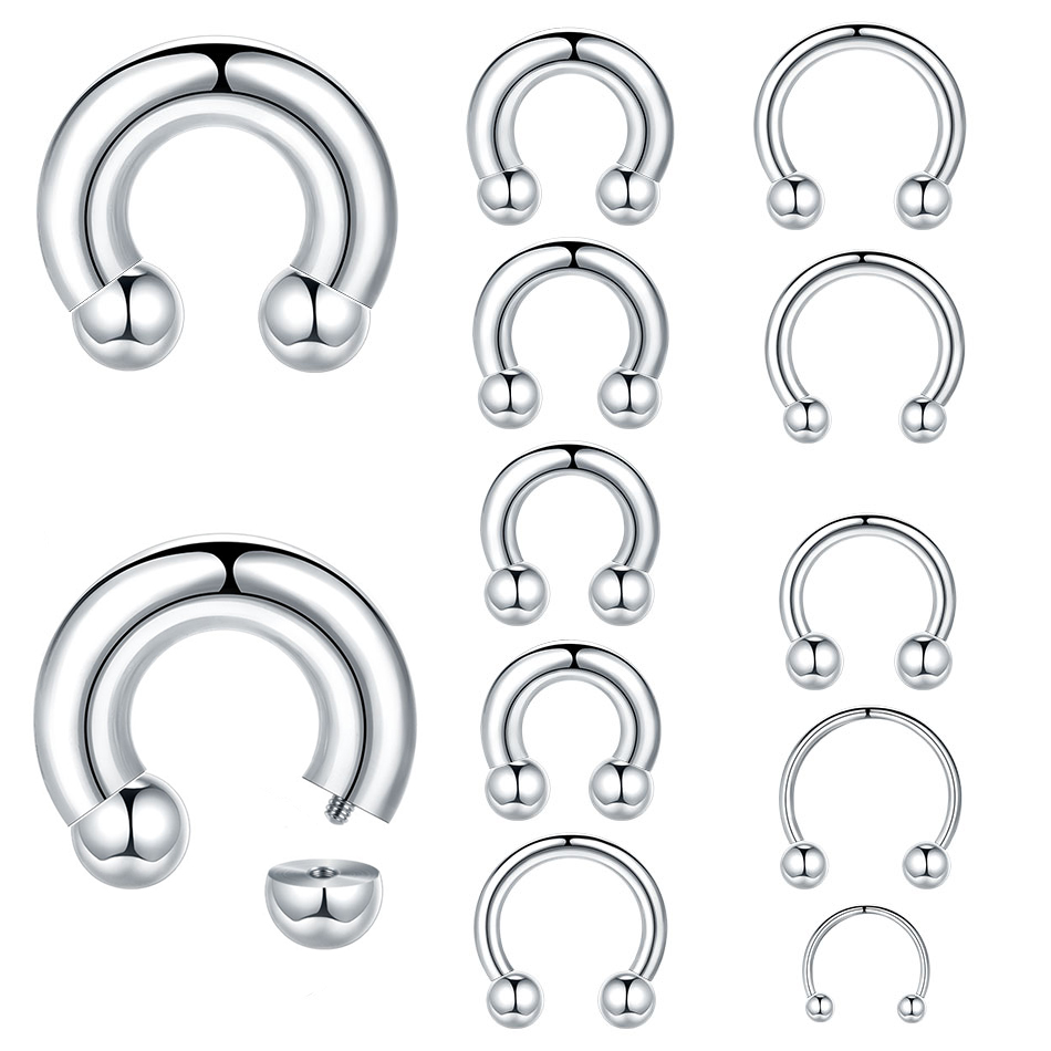 Body Jewelry Hangers - Anel de ferradura de aço inoxidável,