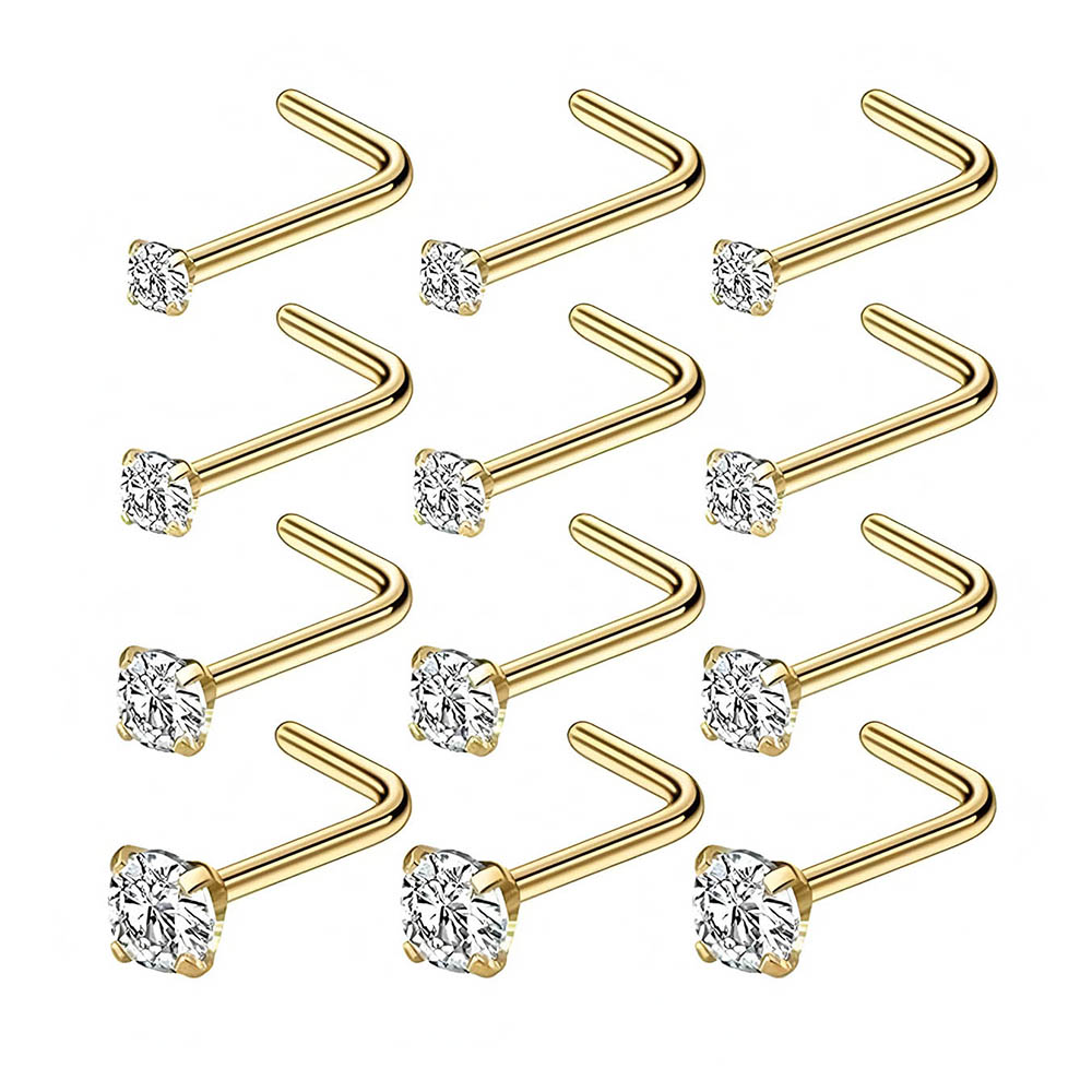 Body Jewelry Diamond - Conjunto completo de 12 peças 316l