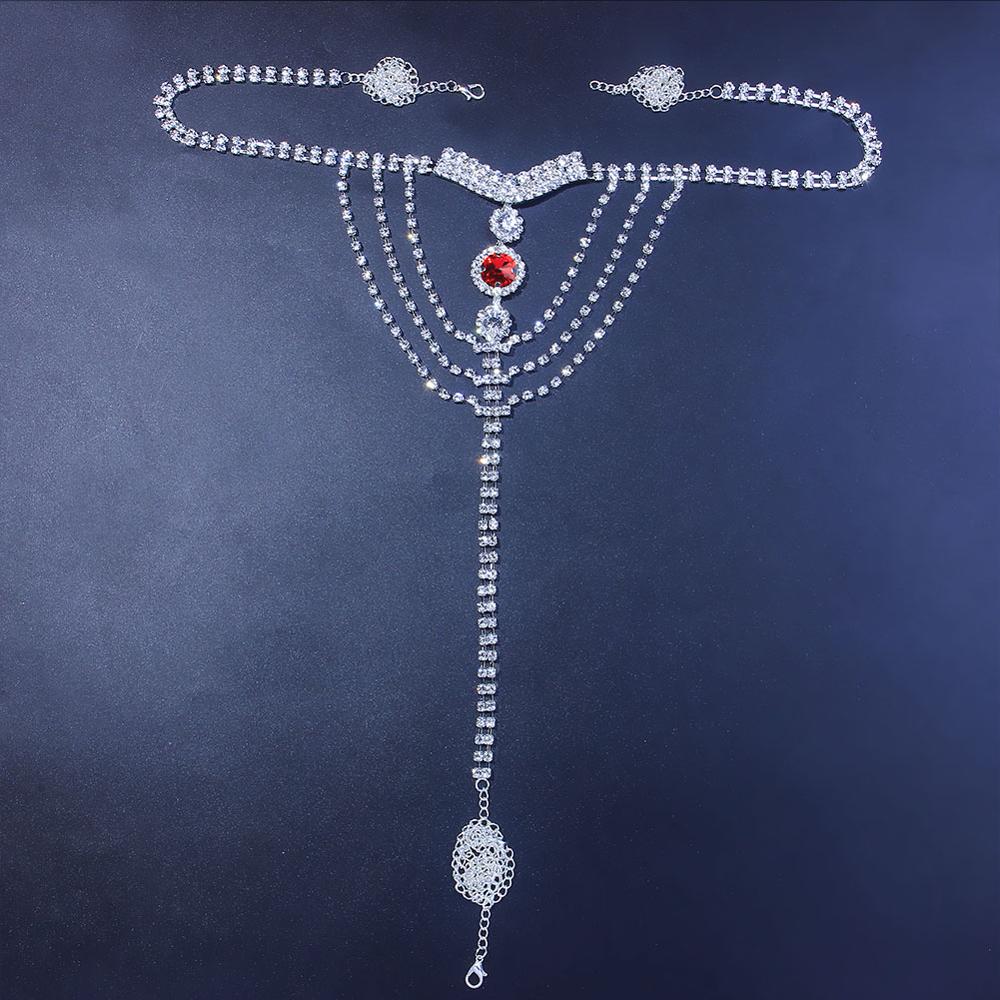 Sexy corpo corrente lingerie c - Body Jewelry Rhinestone avaliação e preço