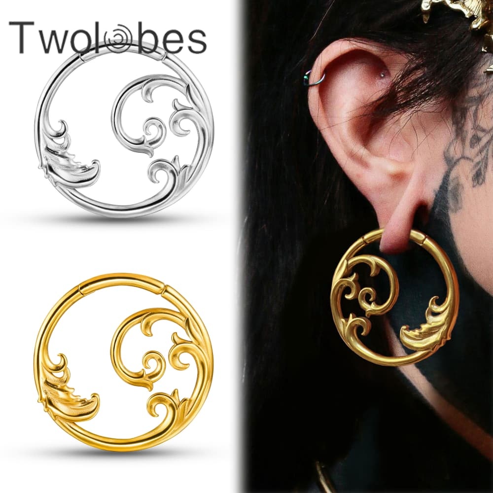 Twolobes 2 peças de aço inoxid - Body Jewelry Hangers avaliação e preço