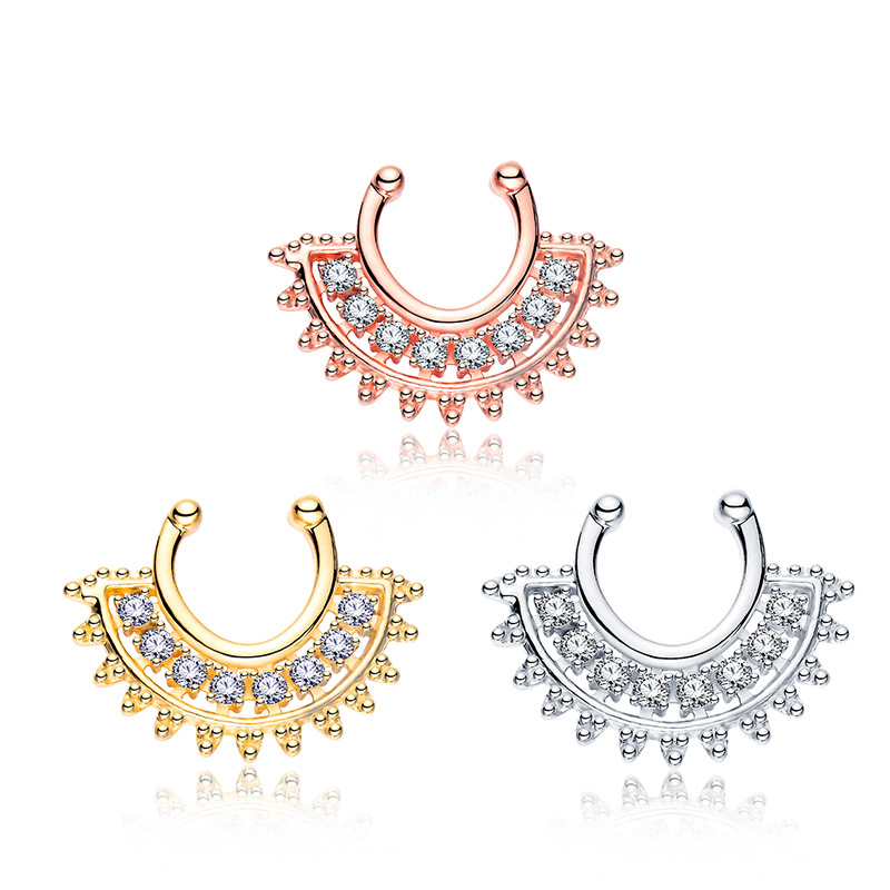 1 pçs tipo u falso septo click - Body Jewelry Hangers avaliação e preço