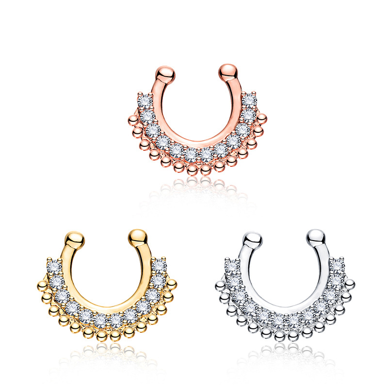 1 pçs tipo u falso septo click - Body Jewelry Hangers avaliação e preço