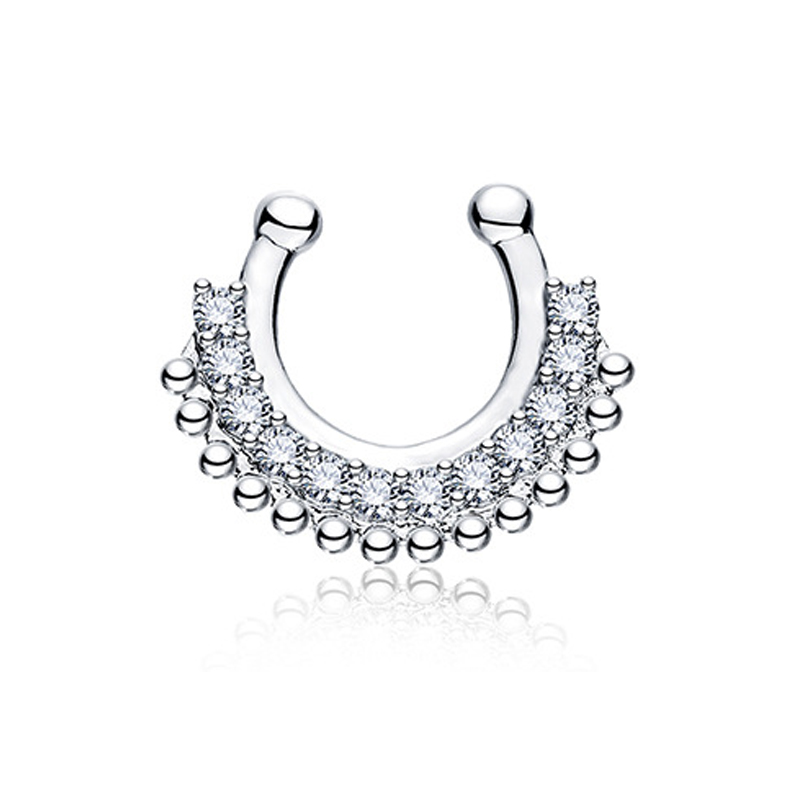 1 pçs tipo u falso septo click - Body Jewelry Hangers avaliação e preço