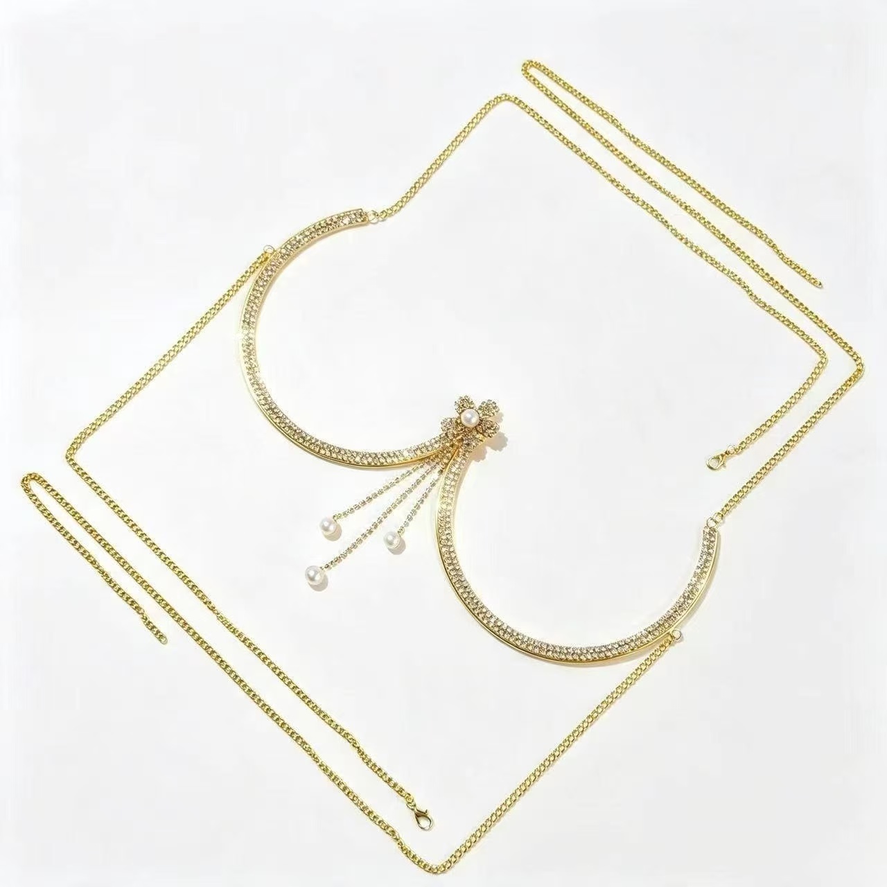 Corrente de peito feminina ele - Body Jewelry Diamond avaliação e preço