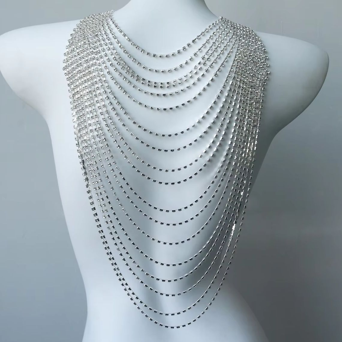 Corrente de Corpo Multicamadas - Body Jewelry Rhinestone avaliação e preço