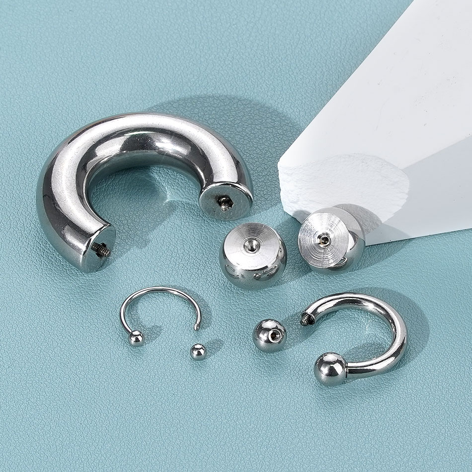 Anel de ferradura de aço inoxi - Body Jewelry Hangers avaliação e preço