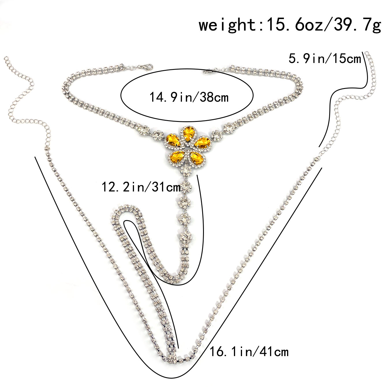 1pc em forma de flor sexy stra - Body Jewelry Rhinestone avaliação e preço
