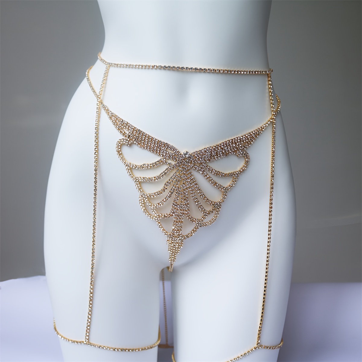 Sparkling Cadeia cintura com S - Body Jewelry Rhinestone avaliação e preço