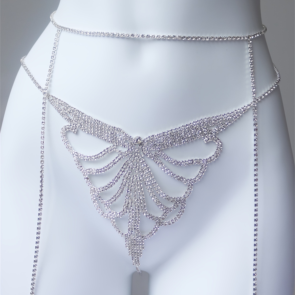 Sparkling Cadeia cintura com S - Body Jewelry Rhinestone avaliação e preço